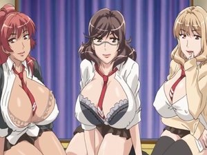Three big titted hentai babes