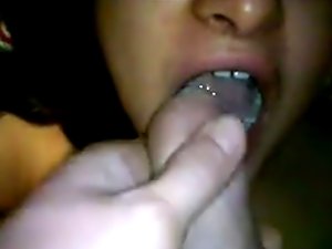 Chubby Indian GF gets jizzed in her mouth